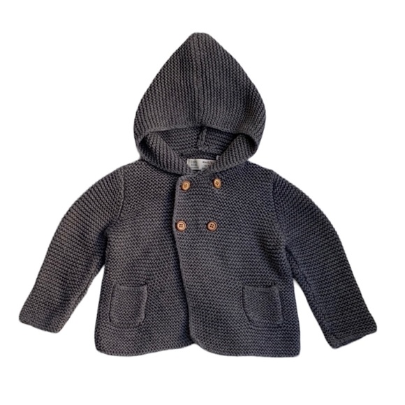 Zara knit cardigan with hood - size 6-9 months - Picture 1 of 8